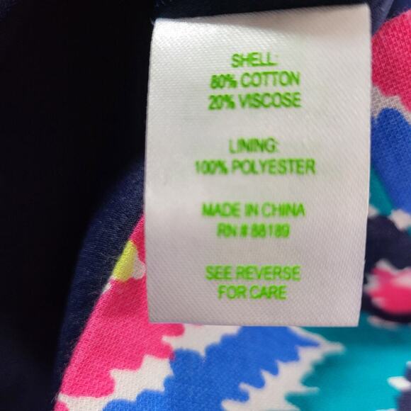 Lilly Pulitzer Size 4 Chevron Sherlynn Hearts A Flutter dress Sleeveless #699 - Picture 9 of 11